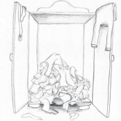 Kleiderschrank des Wissens Chaos beim Lesen ohne Struktur