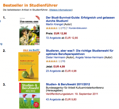 Bestseller Studienführer 29Aug2011