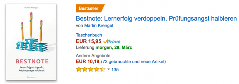 Richtig lernen lernen - schneller einfacher sicherer zu besseren Noten und weniger Pruefungsangst - Bestseller Ratgaber zum Lernen und Pruefungsstress von Dr Martin Krengel