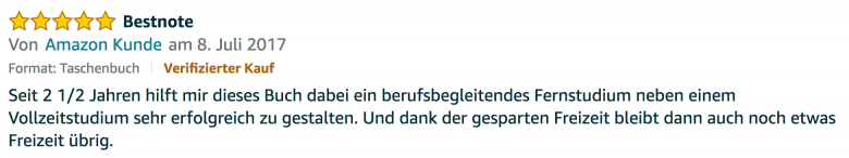 Erfahrungsbericht Lernkurs - Bestnote - Lernseminar - Lernratgeber - Buch Besser lernen - beste Lernmethode für Schueler und Studenten - Meinung - zu Martin Krengel.57