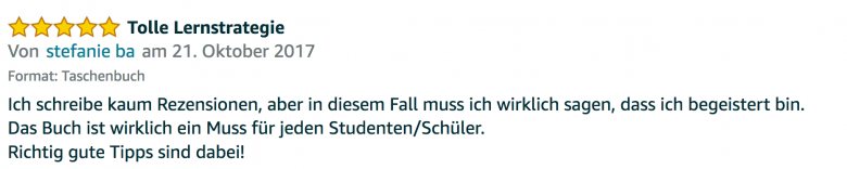 Erfahrungsbericht Lernkurs - Bestnote - Lernseminar - Lernratgeber - Buch Besser lernen - beste Lernmethode für Schueler und Studenten - Meinung - zu Martin Krengel50.57