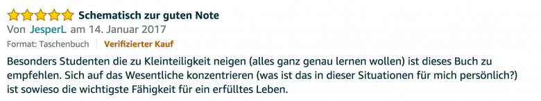 Erfahrungsbericht Lernkurs - Bestnote - Lernseminar - Lernratgeber - Buch Besser lernen - beste Lernmethode für Schueler und Studenten - Meinung - zu Martin Krengel51.41