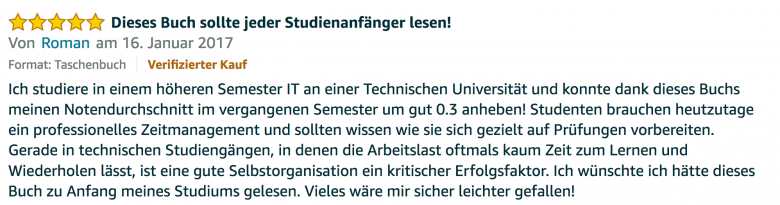 Erfahrungsbericht Lernkurs - Bestnote - Lernseminar - Lernratgeber - Buch Besser lernen - beste Lernmethode für Schueler und Studenten - Meinung - zu Martin Krengel52.24