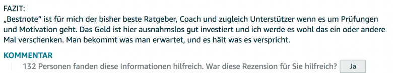 Erfahrungsbericht Lernkurs - Bestnote - Lernseminar - Lernratgeber - Buch Besser lernen - beste Lernmethode für Schueler und Studenten - Meinung - zu Martin Krengel57