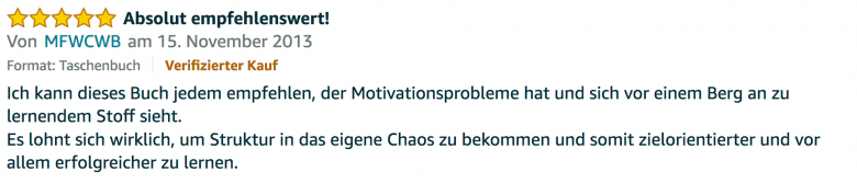 Erfahrungsbericht Lernkurs - Bestnote - Lernseminar - Lernratgeber - Buch Besser lernen - beste Lernmethode für Schueler und Studenten - Meinung - zu Martin Krengel57.36