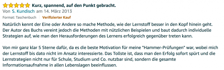 Rezension - Martin Krengel - Lerntipps - einfacher lesen und dinge verstehen und merken in Schule und Studium - Bestnote - Lernratgeber.07.11