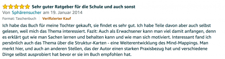 Rezension - Martin Krengel - Lerntipps - einfacher lesen und dinge verstehen und merken in Schule und Studium - Bestnote - Lernratgeber.15.25