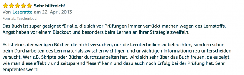 Rezension - Martin Krengel - Lerntipps - einfacher lesen und dinge verstehen und merken in Schule und Studium - Bestnote - Lernratgeber.25.14