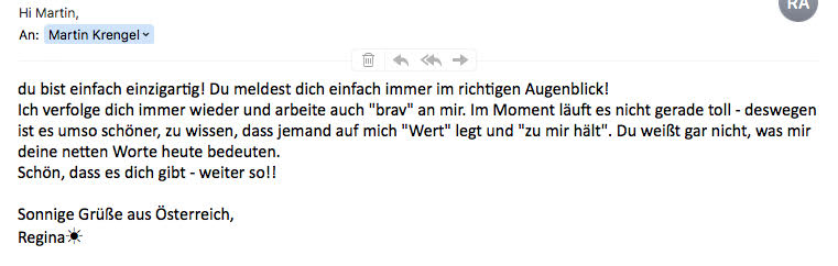 Feedback zum Newsletter von Dr. Martin Krengel - Nummer 1