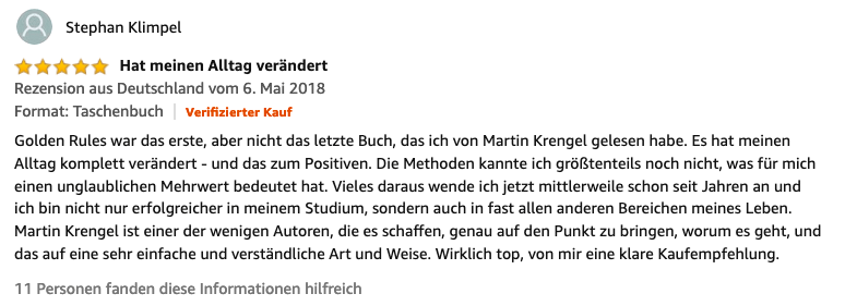 rezension 1 - martin krengel - lernratgeber, golden rules