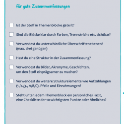 Checkliste fuer perfekte Zusammenfassungen und zum Erstellen von Lernzetteln - Dr Martin Krengel Studienstrategie