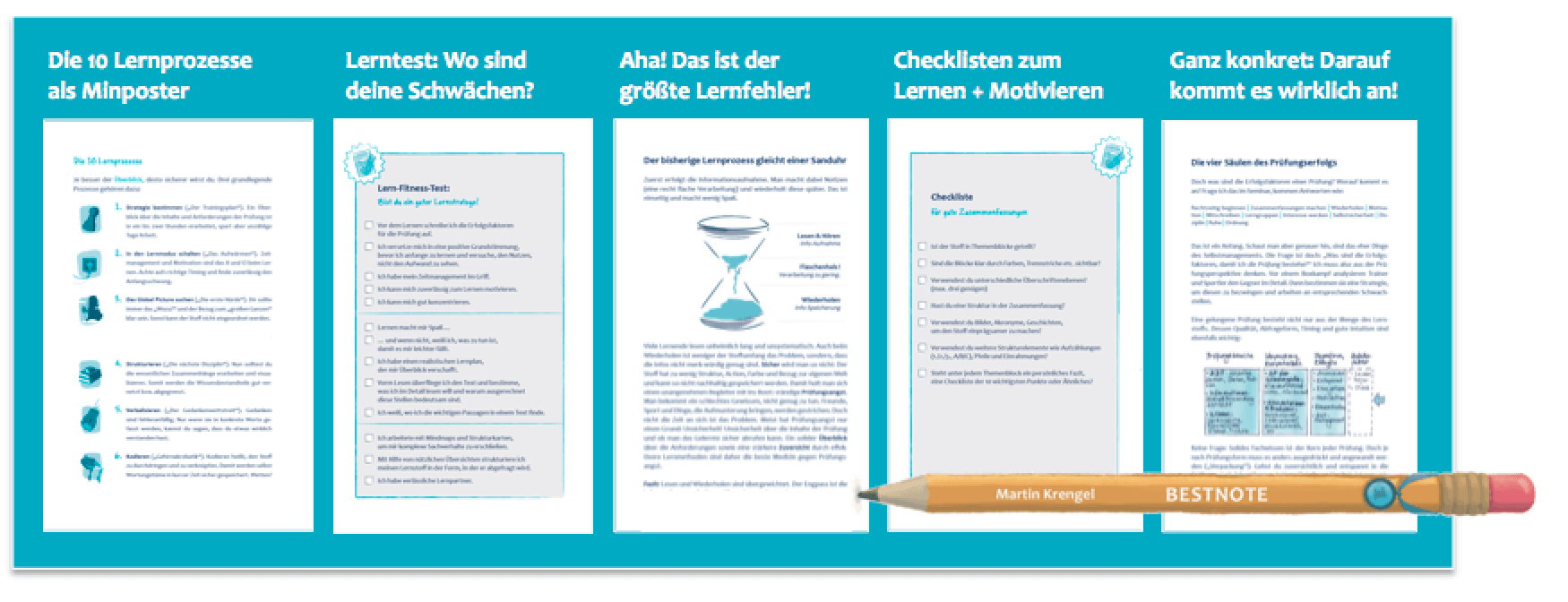 Schneller Lernen und Lesen Lernmethoden Lernplan Lernzettel Zusammenfassung ADHS Lernstrategien Checklisten