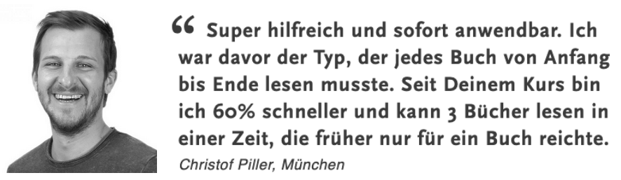 Leseturbo Feedback von Christoph Piller