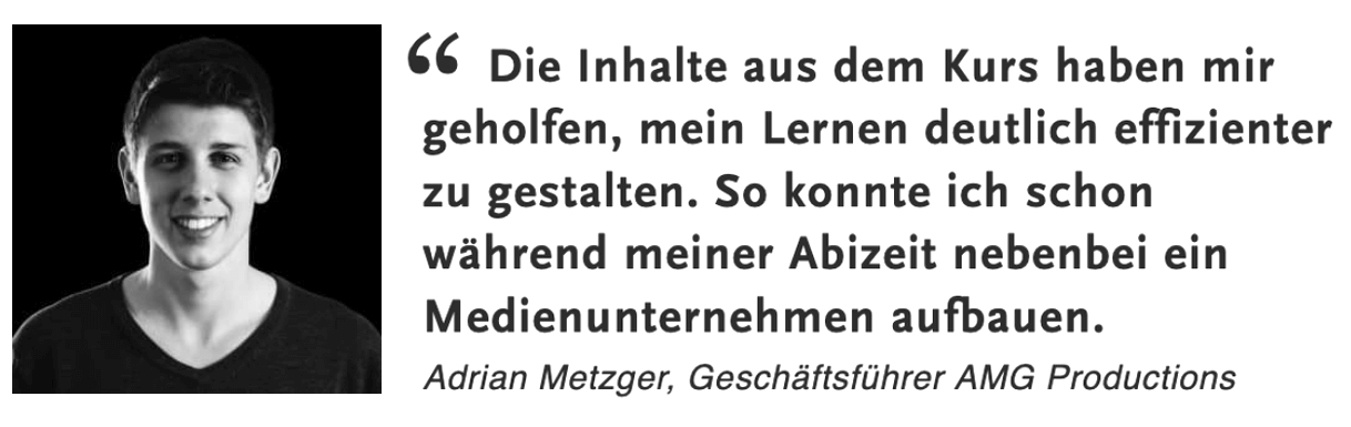 Bestnoten Kurs Testemonial Adrian Metzger