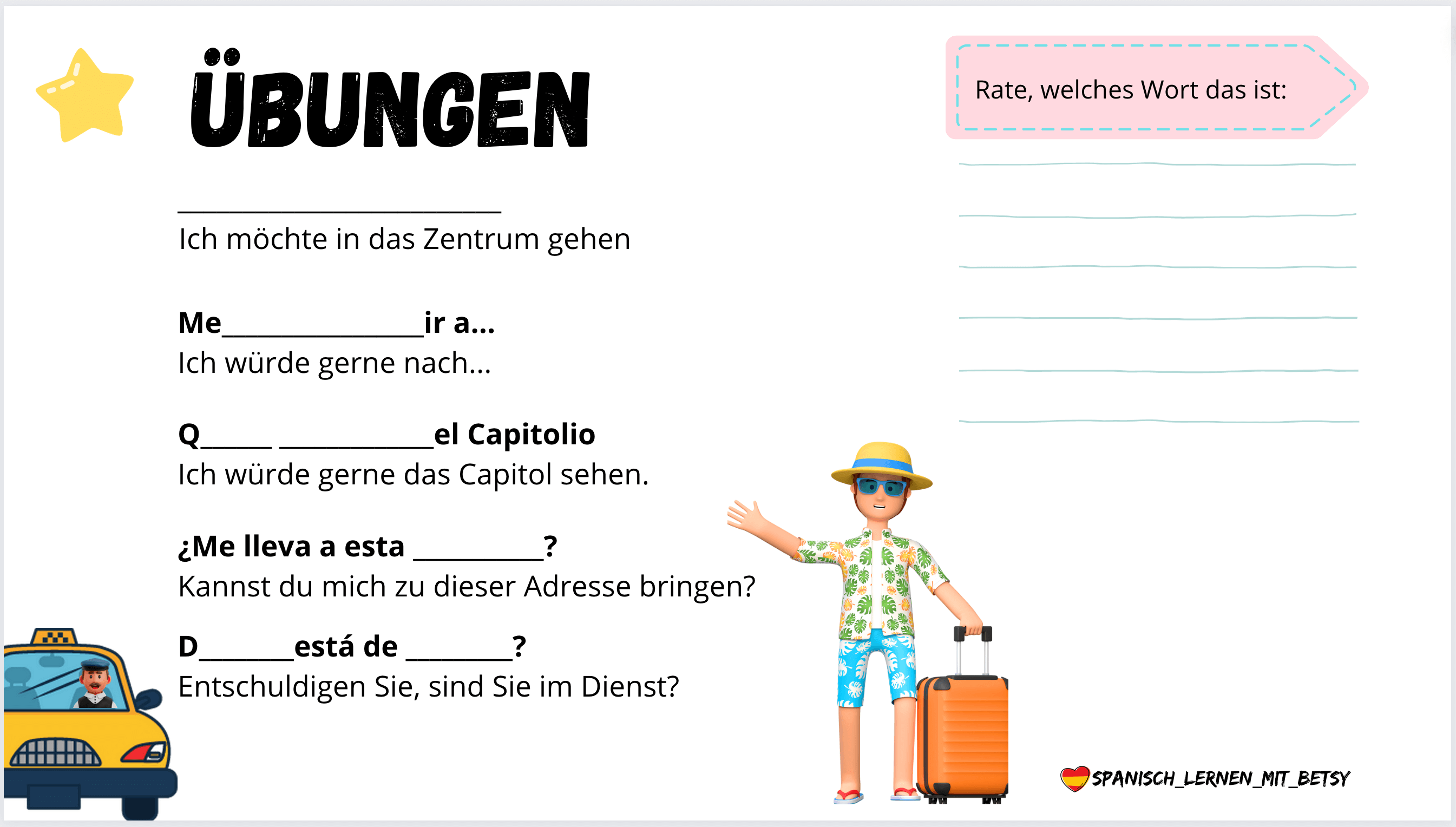 Spanisch lernen online - Vokabeln Kurs Privatunterricht Grammatik Aussprache - Spanisch Lehrerin Besty Flores Castellanos