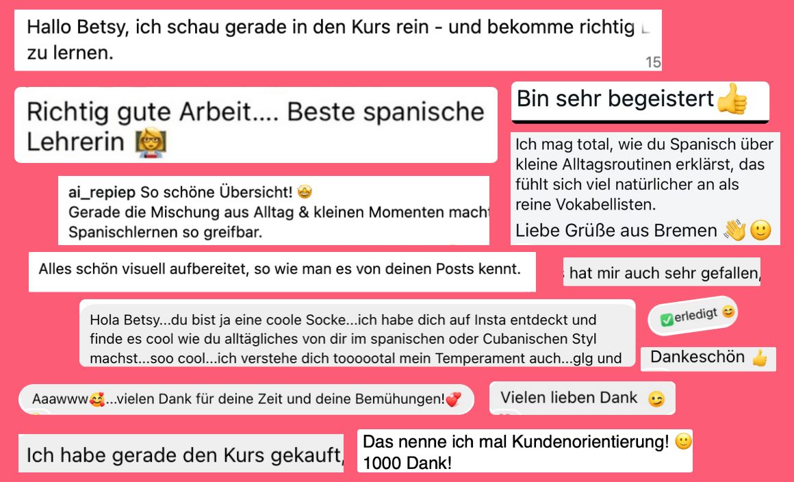 Spanisch kurs online leicht lernen mit Betsy Bewertung Kundenstimmen lohnt es sich